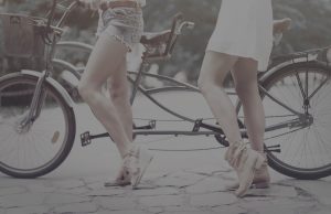 girls with a bike